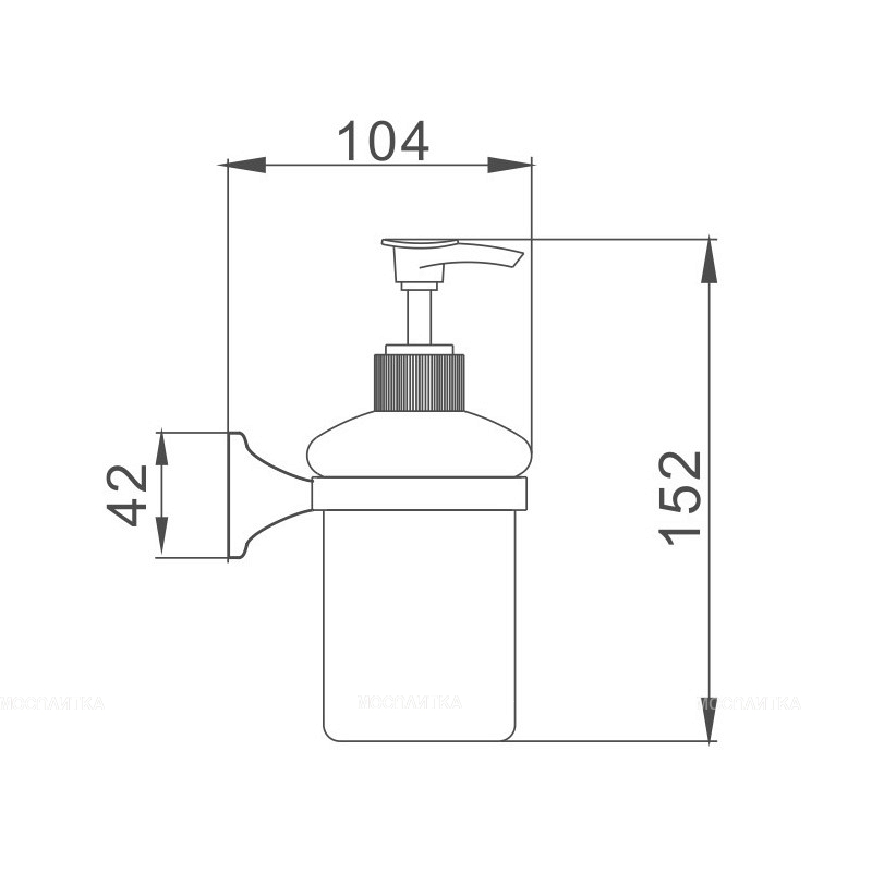 Дозатор жидкого мыла Haiba HB8527, хром - изображение 2