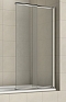 Душевая шторка на ванну Azario Merrit 100х140 см AZ-NF6122 1000 профиль серебро, стекло прозрачное - 2 изображение