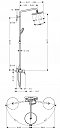 Душевая стойка Hansgrohe Croma 27222000 - 2 изображение
