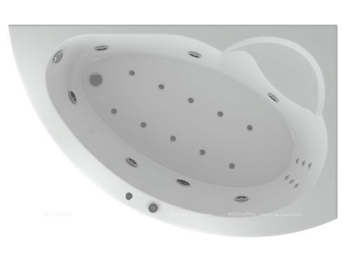 Акриловая ванна Aquatek Аякс 170 см R на объемном каркасе - 2 изображение