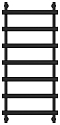 Полотенцесушитель водяной Сунержа Атлант 120х50 см 31-0226-1250 матовый черный - 2 изображение