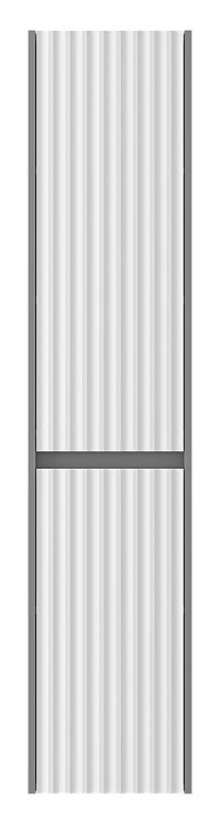 Шкаф-пенал Brevita Balaton 35 см BAL-05035-48-2П правый, белый / серый