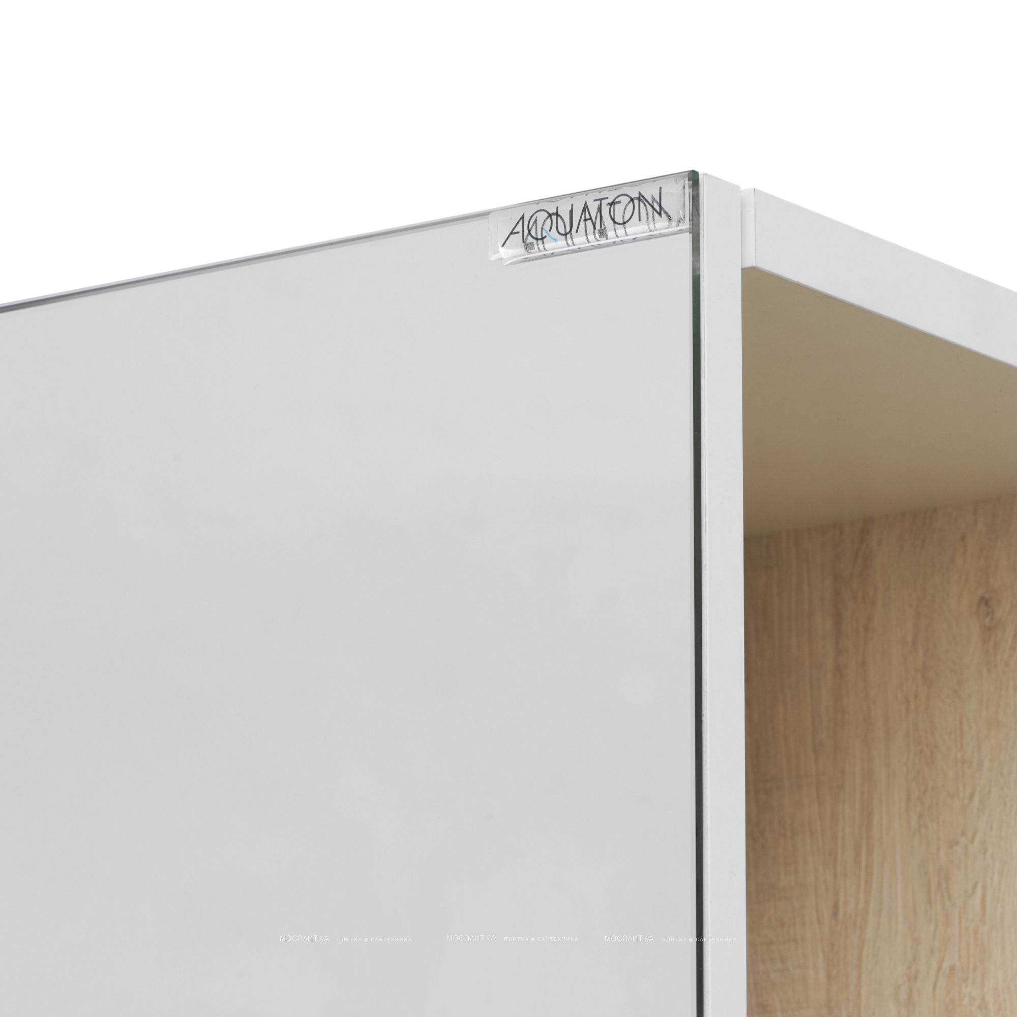 Шкаф-пенал Aquaton Сканди с зеркалом белый, дуб верона 1A253403SDB20 - изображение 6