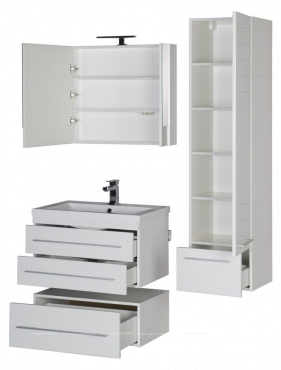 Комплект мебели для ванной Aquanet Нота 75 белый камерино - 4 изображение