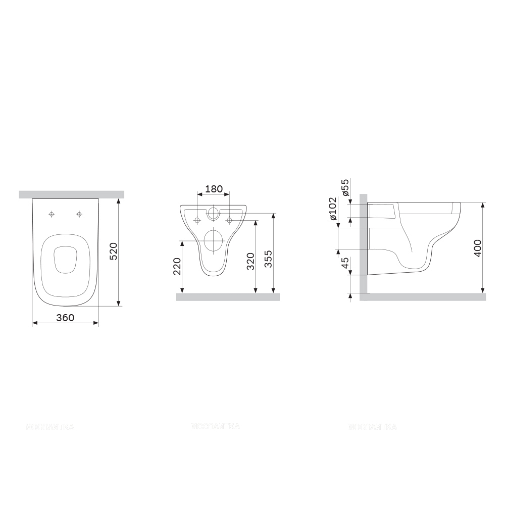 Комплект подвесной безободковый унитаз AM.PM X-Joy C85A1702SC Белый с сиденьем микролифт + инсталляция для унитазов Bocchi 8010-1000 - изображение 11