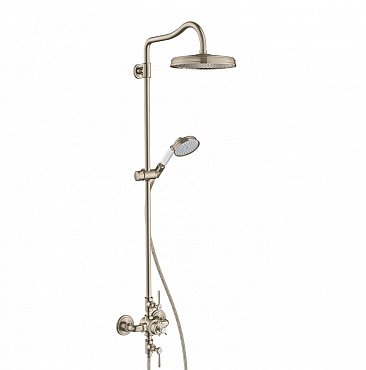 Душевая стойка AXOR Montreux Showerpipe 16572820 с термостатом, шлифованный никель
