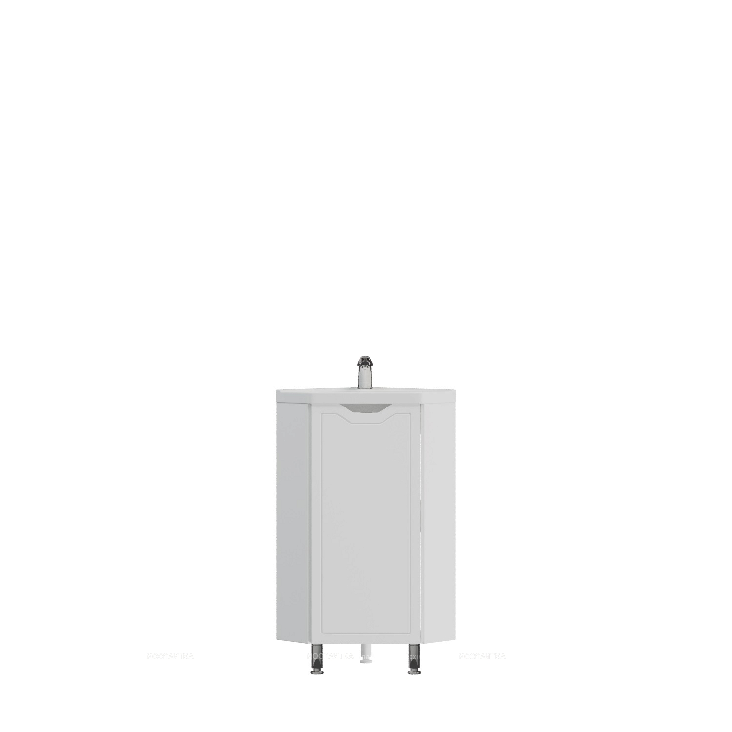 Тумба с раковиной Corozo Мирра 40 SD-00001642 глянец белая - изображение 2