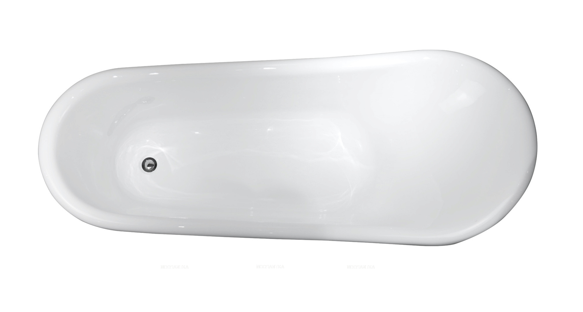 Акриловая ванна Ceruttispa Vico CT7204 на львиных алюминиевых хромированных лапах 150Х70х73 - изображение 2