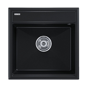 Мойка кухонная Paulmark Stepia PM115051-BLM черный металлик