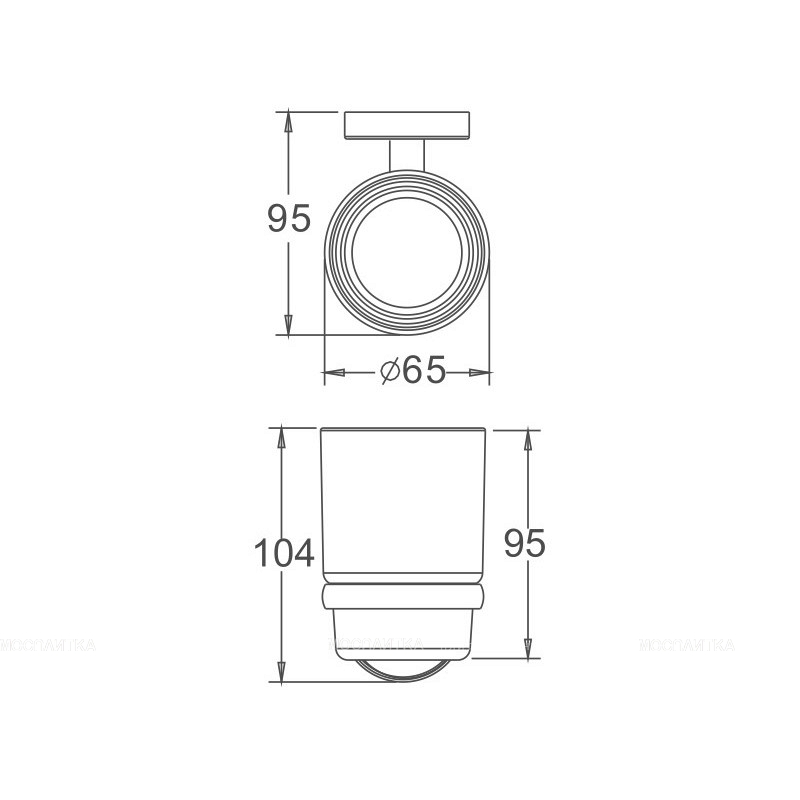 Стакан для ванной комнаты Haiba HB8706, черный - изображение 2