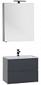 Комплект мебели для ванной Aquanet Алвита 70 серый антрацит 