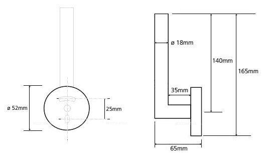 Держатель туалетной бумаги Bemeta Trend-i 104112038b 5.2 x 6.5 x 16.5 см вертикальный, хром, черный - 2 изображение