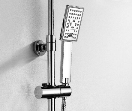Душевая стойка WasserKRAFT A17701 для ванны и душа, хром - 6 изображение