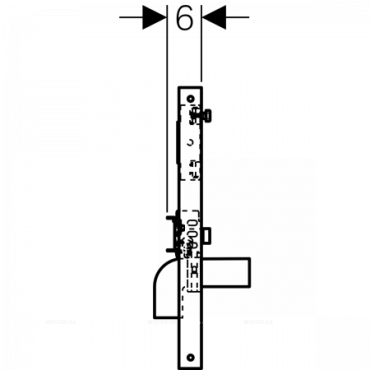 Траверса Geberit Duofix для раковины, вертикальный смеситель, 111.464.00.1 - 4 изображение