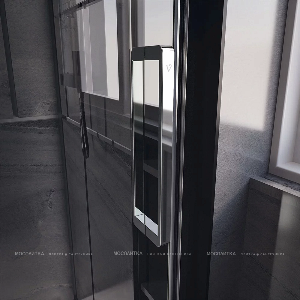 Душевая дверь Veconi Premium Trento PTD-40CH, 130х200, хром, стекло прозрачное - изображение 3