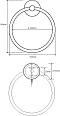 Полотенцедержатель круглый Bemeta Omega 104104062 - изображение 2