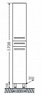 Шкаф-пенал СаНта Калипсо 30 New 517003N напольный/подвесной, цвет белый - 2 изображение