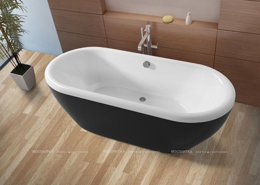 Акриловая ванна Riho Dua 180 см черная панель - 2 изображение