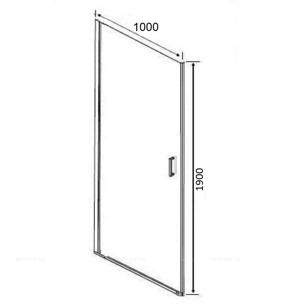 Душевая дверь Orange E05-100TB профиль черный, стекло прозрачное 98 см - изображение 4