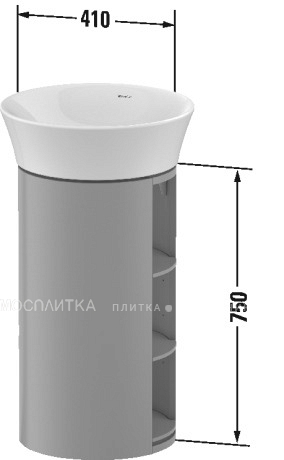 Тумба с раковиной Duravit White Tulip напольная WT423908585 - изображение 2
