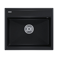 Мойка кухонная Paulmark Stepia PM115951-BLM черный металлик
