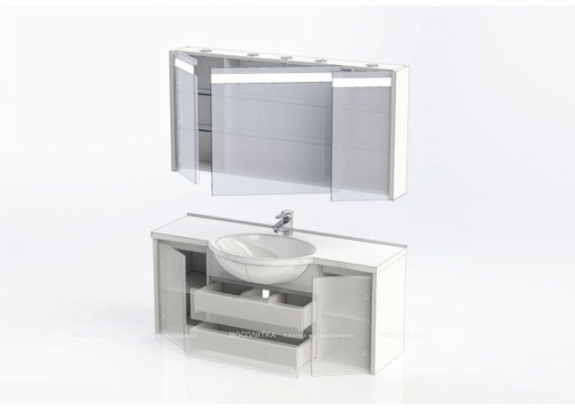 Комплект мебели для ванной Aquanet Лайн 120 - 7 изображение