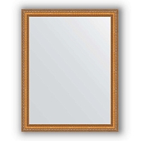 Зеркало в багетной раме Evoform Definite BY 3266 75 x 95 см, золотые бусы на бронзе