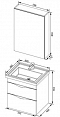 Комплект мебели для ванной Aquanet Эвора 60 белый - 13 изображение