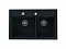 Кухонная мойка Alveus Atrox 50 Granital 1132002 черная в комплекте с сифоном