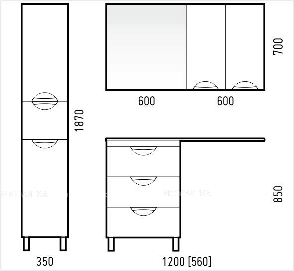Подвесной шкаф Corozo Алиот 60 SD-00000606 белый - изображение 7