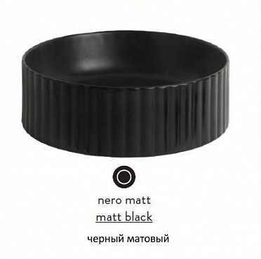 Раковина ArtCeram Millerighe OSL010 17; 00 накладная черная матовая 44х44х15 см