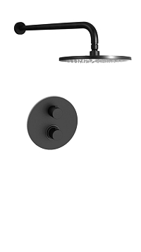 Душевой комплект Paffoni Light, черный матовый, KITLIQ013NO