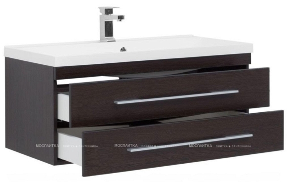 Комплект мебели для ванной Aquanet Нота 100 венге зеркало камерино - 5 изображение