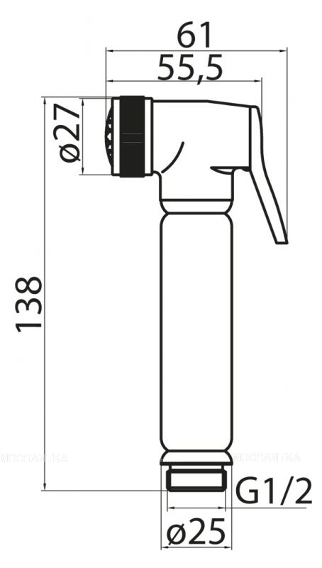 Гигиеническая лейка Cezares CZR-ID5-01, хром - изображение 3