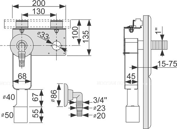 Монтажный комплект TECE Profil для стиральной машины, 9020036 - изображение 2