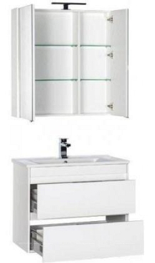 Комплект мебели для ванной Aquanet Тулон 85 белый - 3 изображение