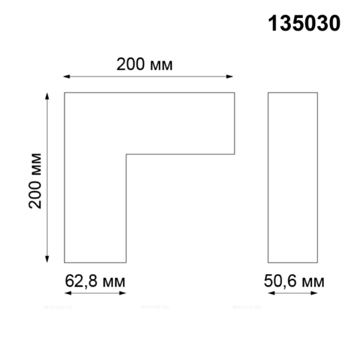 L-образный соединитель для шинопровода Novotech Kit 135030 - 2 изображение