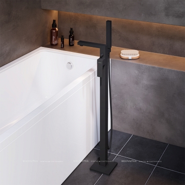 Смеситель для ванны с душем Damixa Gala 535000300 черный матовый - 2 изображение