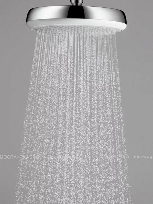 Верхний душ Hansgrohe Crometta 160 1 jet EcoSmart, белый/хром - изображение 3