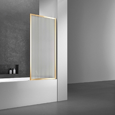 Шторка для ванны Vincea  70x140 см, VSB-41700FLG, профиль золото, стекло рифленое