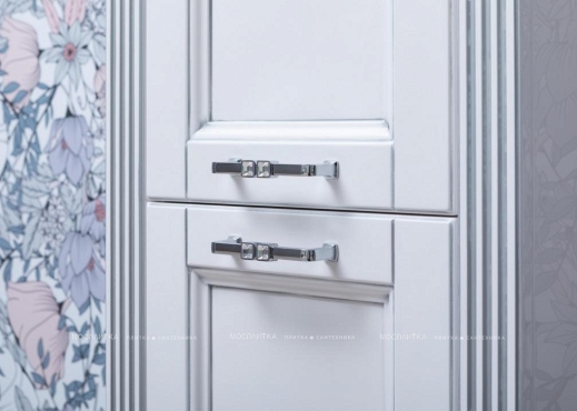 Шкаф-пенал для ванной Aquanet Селена 40 L белый/серебро - 6 изображение