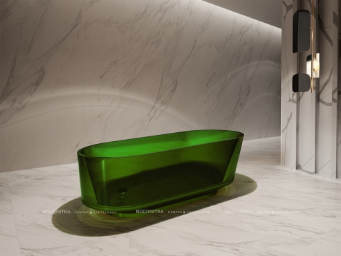 Ванна из полиэфирной смолы 170х80 Abber Kristall AT9706Emerald зеленая - 3 изображение