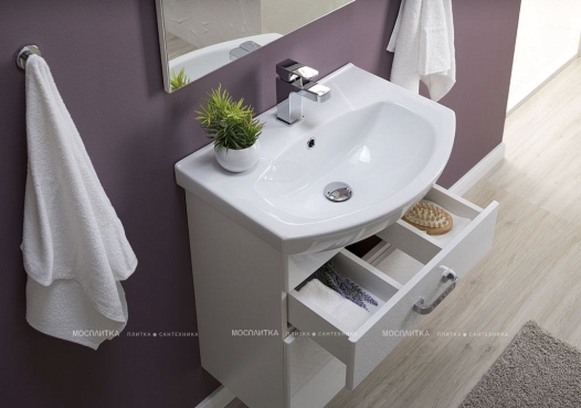 Комплект мебели для ванной Aquanet Ирис 60 1 ящик, 2 фасада - 6 изображение
