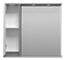 Зеркальный шкаф Brevita Balaton 90 см BAL-04090-01-01Л левый, с подсветкой, белый / серый - 3 изображение