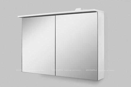 Зеркальный шкаф с LED-подсветкой Am.Pm Spirit 2.0 M70AMCX1001WG, 100 см, цвет: белый, глянец - 8 изображение