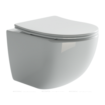 Комплект подвесной безободковый унитаз Ceramica Nova Forma + инсталляция с клавишей смыва, белая глянцевая CN3009_1001W_1000 - 2 изображение