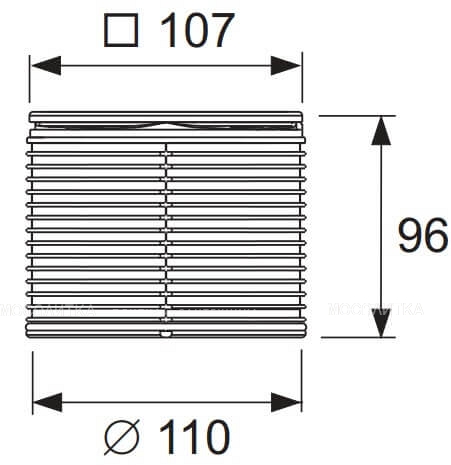 Декоративная решетка TECE Drainpoint S Quadratum в стальной рамке, 10 см - изображение 2