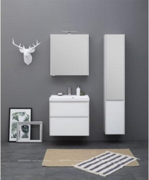 Комплект мебели для ванной Aquanet Гласс 80 белый - 21 изображение