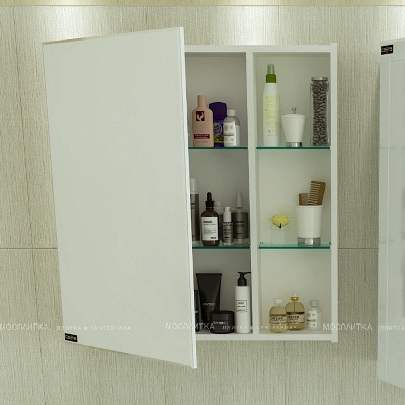Зеркальный шкаф СаНта Дублин 70 см 123005 белый - изображение 2