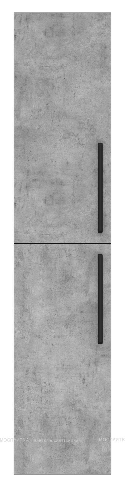 Шкаф-пенал Brevita Rock 35 см ROCK-05035-48-2Л левый, бетон чикаго светло-серый - изображение 2